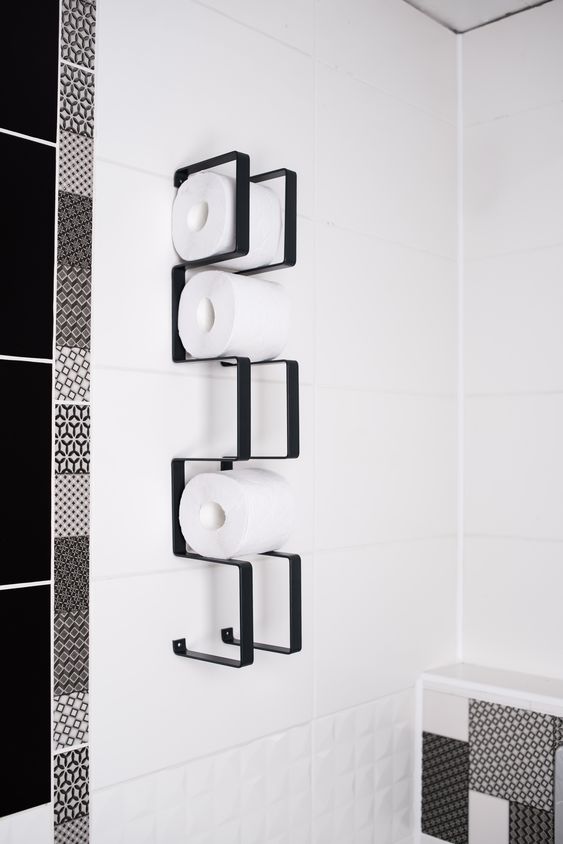 Metal Wall Mounted Metal Holder for Toilet Paper Rolls