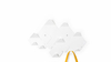 Customized Wall Hanging White Cloud Scarf Hanger
