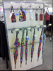 Hot Sale Black Metal Wire Umbrella Display Rack With Caster