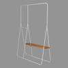  Wood White Boutique Furniture Clothing Display Rack 