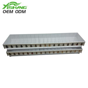 Powder coated white metal display counter rack for hair dye products