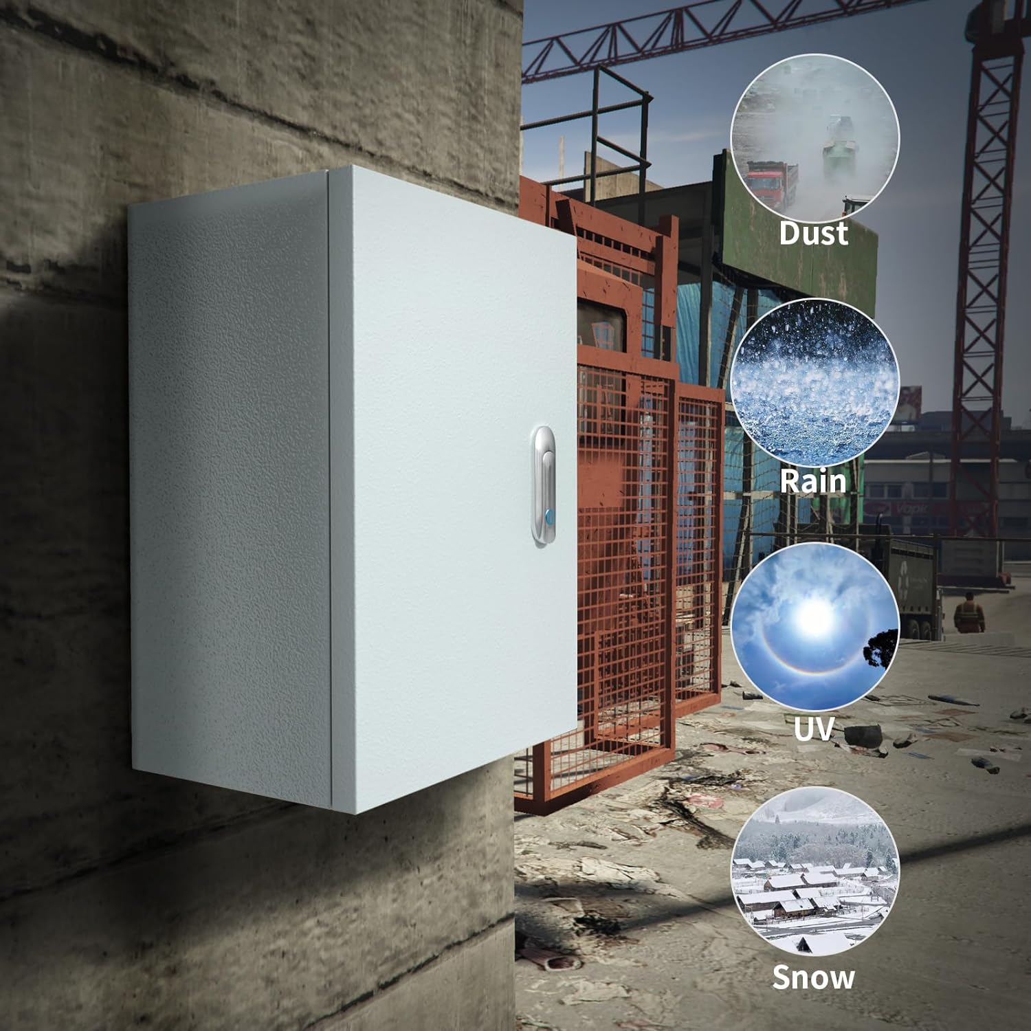 IP65 Wall Waterproof Electrical Box for Indoor and Outdoor Projects Carbon Steel metal enclosure