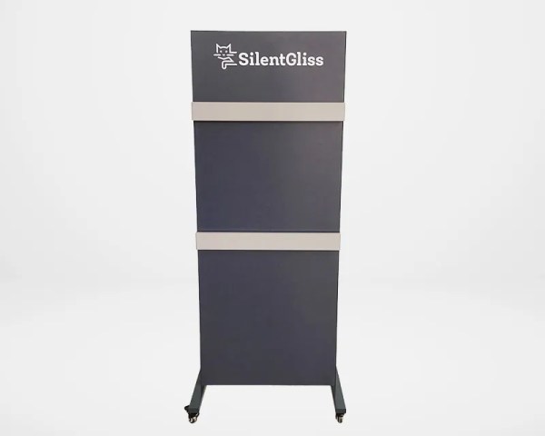  Freestanding Black Metal Curtain Display Unit