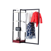 Durable free standing clothes and bag garment display metal rack 