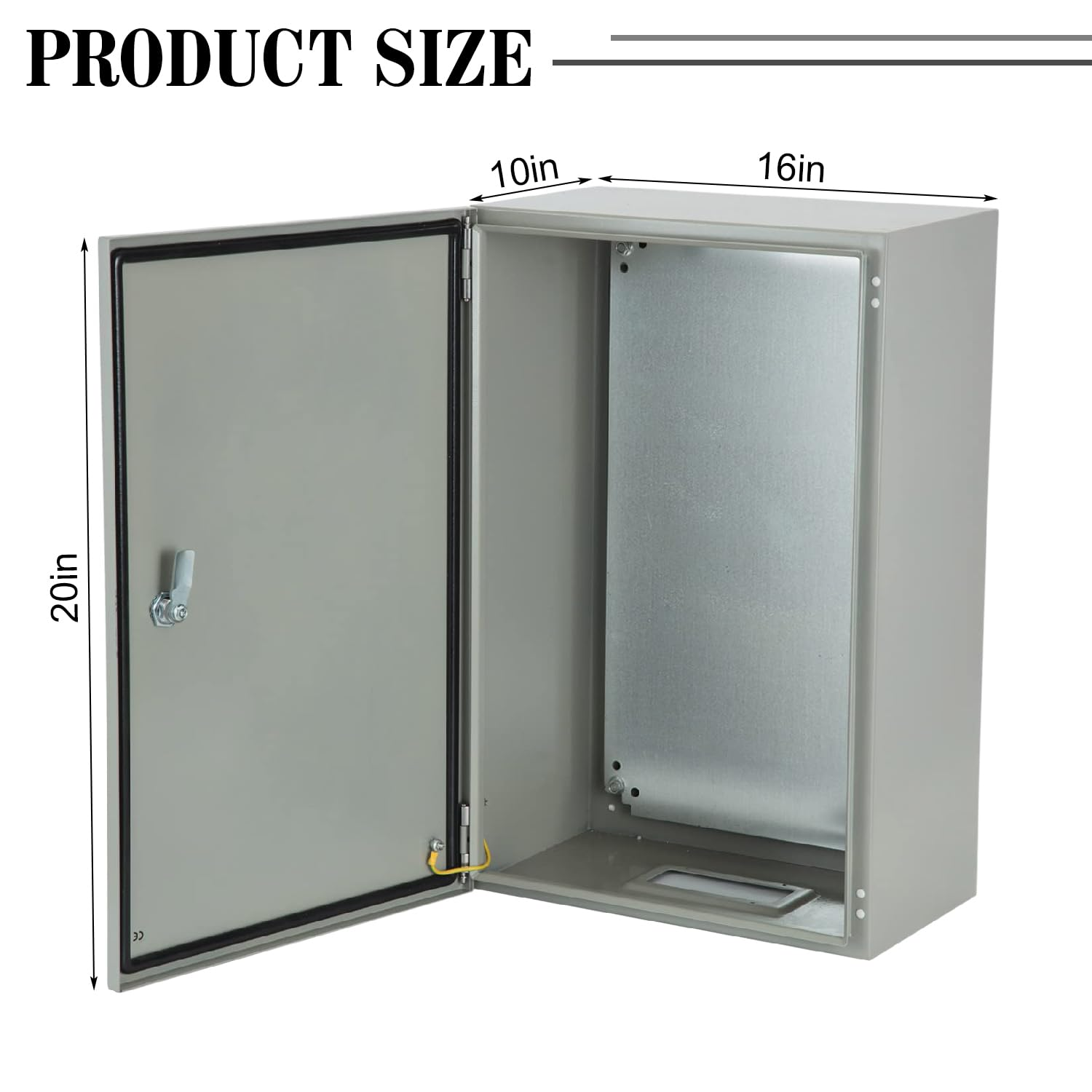 IP65 Weatherproof Large Equipment Metal Enclosure With Mounting Plate And Wall Bracket