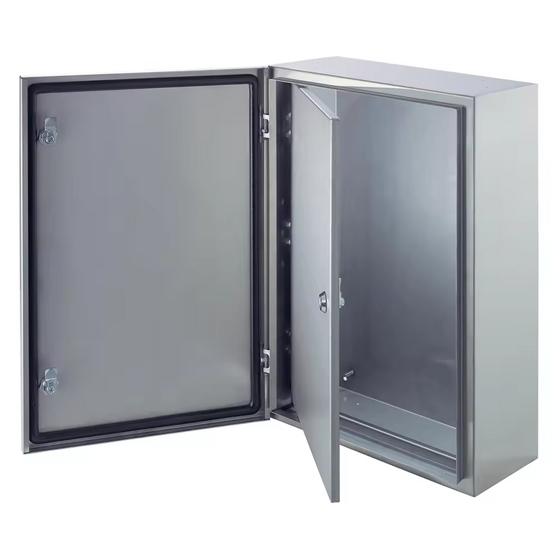 Outdoor Painted Steel metal enclosure Cabinets & Box Manufacturer With Safety Locks Hinged Mounting Plate