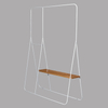  Wood White Boutique Furniture Clothing Display Rack 